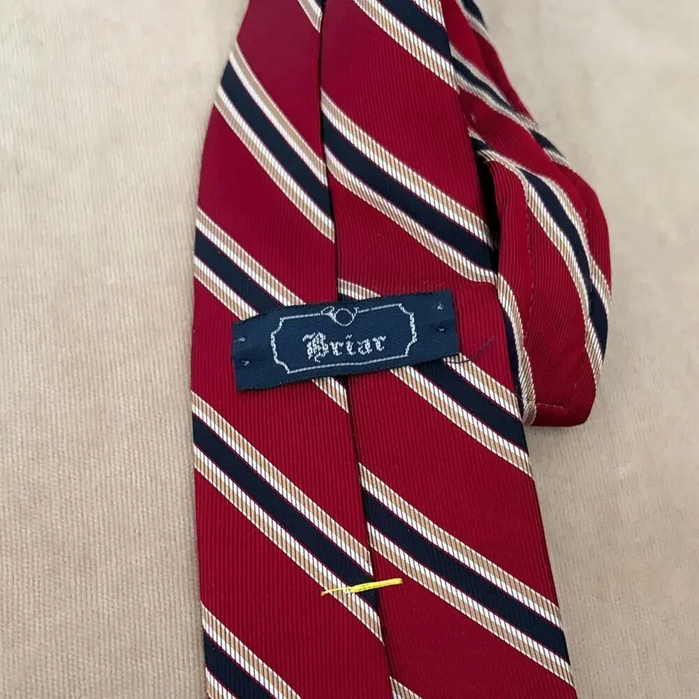 Elegant Red and Blue Striped Men's Tie